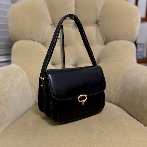 VTG Auth MORABITO PARIS Genuine Calf Leather Top Handle Shoulder Bag - Picture 3 of 9